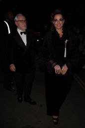 Nicole Ansari-Cox Arriving at the British Vogue and Tiffany & Co BAFTA Afterparty in London 02/18/2024