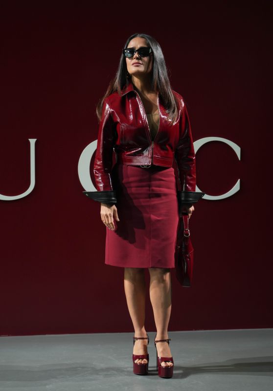 Salma Hayek at Gucci Show During Milan Fashion Week 02/23/2024