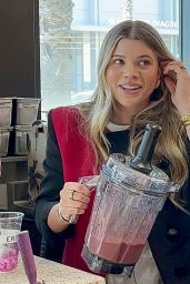 Sofia Richie Unveils Her New Smoothie Colab With Erewhon Grocery Store the "Sweet Cherry Smoothie" on Valentine