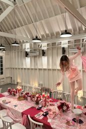 Sydney Sweeney - Leggy in a Pink Bow Mini Dress 02/11/2024