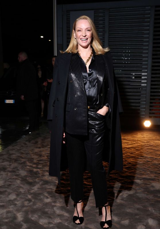 Uma Thurman at Tom Ford Fashion Show in Milan 02/22/2024