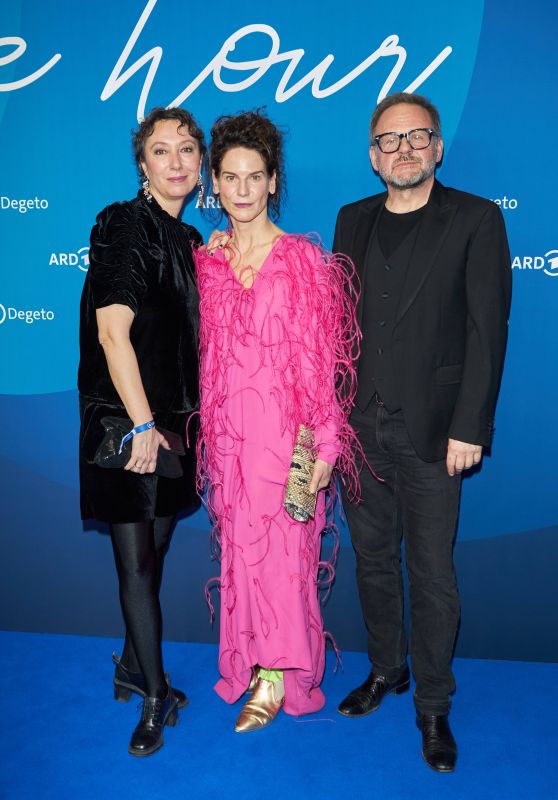 Ursula Strauss and Bibiana Beglau at ARD Blue Hour Party at BIFF in Berlin 02/16/2024