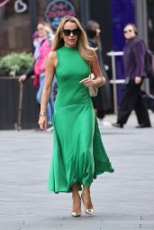 Amanda Holden Wearing a Bright Green Dress in London 03/20/2024