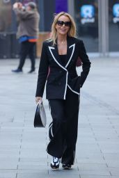 Amanda Holden Wearing a Trouser Suit and Trainers  in London 03/06/2024