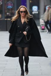 Amanda Holden Wears Short Skirt and Dress in London 03/11/2024