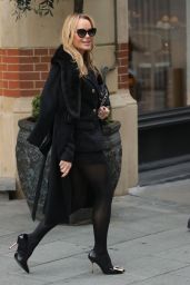 Amanda Holden Wears Short Skirt and Dress in London 03/11/2024
