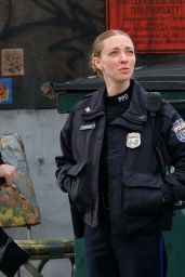 Amanda Seyfried at "Long Bright River" Filming Set in Brooklyn 03/29/2024