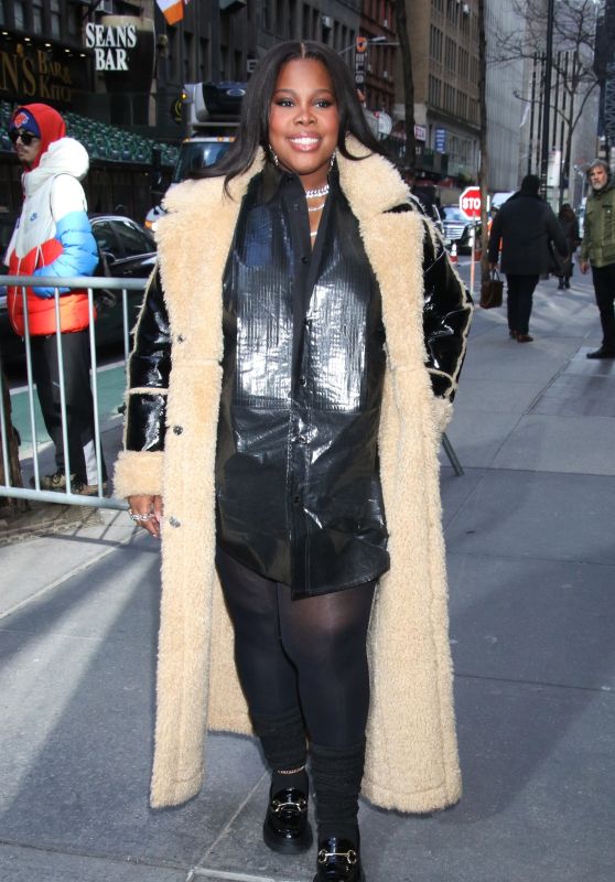 Amber Riley Outside the Today Show in New York 02/29/2024