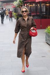 Ashley Roberts Leaving the Globe Radio Studios London 03/07/2024