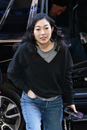 Awkwafina Arrives at the NBC Studios in New York 03/08/2024