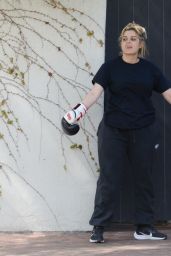 Bebe Rexha With a Trainer in Los Angeles 03/16/2024