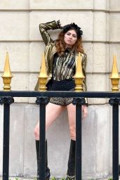 Blanca Blanco Featuring Kobi Halperin Attire and Valentine Boots at Paris Fashion Week 03/03/2024