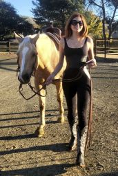 Blanca Blanco Riding a Horse in Santa Barbara 03/16/2024