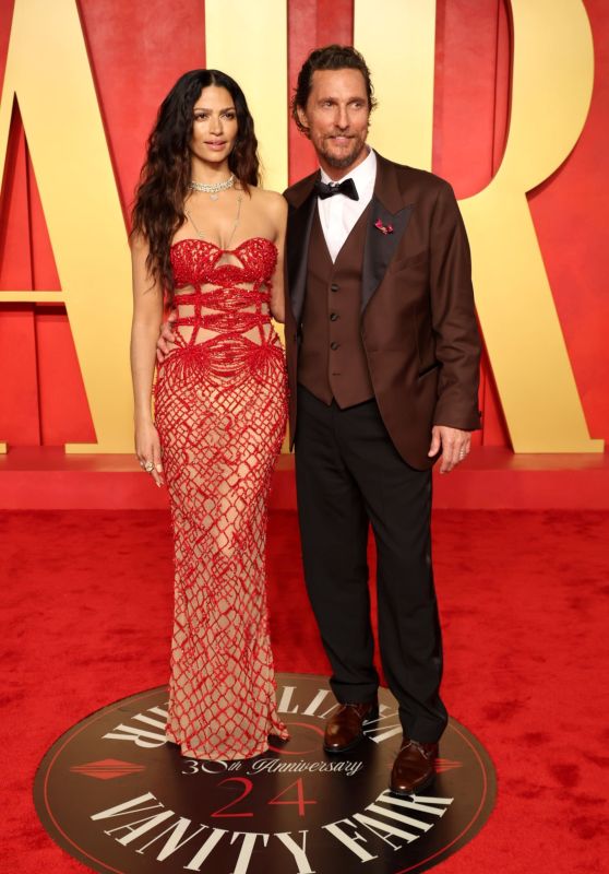 Camila Alves and Matthew McConaughey at Vanity Fair Oscar Party in Los Angeles 03/10/2024