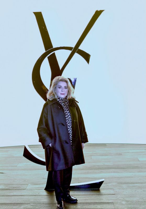 Catherine Deneuve at YSL Show During Paris Fashion Week 02/27/2024