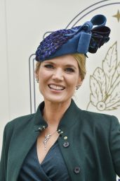 Charlotte Hawkins in a Total Green Look at "Style Wednesday Cheltenham Festival 2024" Gloucestershire 03/13/2024