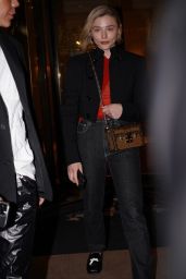 Chloe Moretz Exits Her Hotel in Paris 03/03/2024