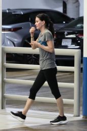 Courteney Cox Arriving at Gym in Beverly Hills 03/19/2024