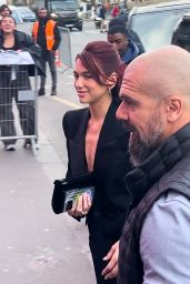 Dua Lipa Arrives at a Yves Saint Laurent Beauty Event in Paris 03/25/2024