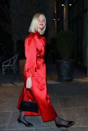 Elle Fanning Arrives at the Crosby Hotel in New York 03/26/2024