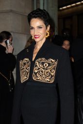 Farida Khelfa at Schiaparelli Show During Paris Fashion Week 02/29/2024