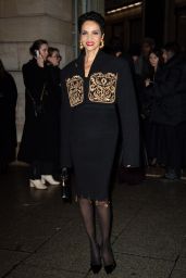 Farida Khelfa at Schiaparelli Show During Paris Fashion Week 02/29/2024