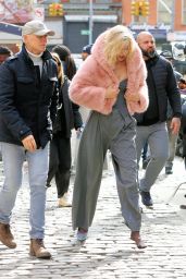Gigi Hadid Filming a Maybelline Commercial in New York 03/26/2024