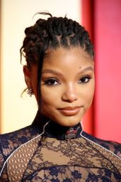 Halle Bailey at Vanity Fair Oscar Party in Beverly Hills 03/10/2024