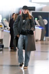 Hunter Schafer Leaving Town at JFK Airport in New York 02/29/2024