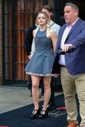 Joey King in a Gray Dress in New York 03/27/2024