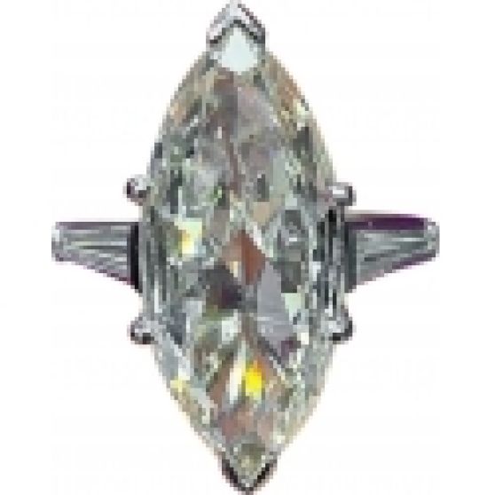 Joseph Saidian & Sons 5.53 Carat Antique Marquise Diamond Ring