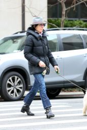 Julianna Margulies in a Stylish Fedora and Tinted Glasses in New York 03/20/2024