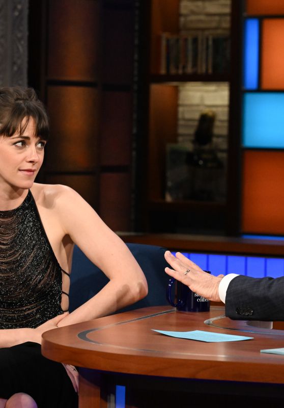 Kristen Stewart on The Late Show With Stephen Colbert in New York 03/11/2024