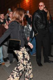 Lily Collins Leaving the YSL Afterparty in Paris 02/27/2024