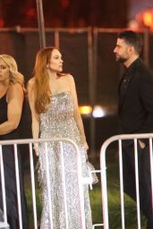 Lindsay Lohan and Bader Shammas Departs Vanity Fair Oscars Party in Beverly Hills 03/10/2024