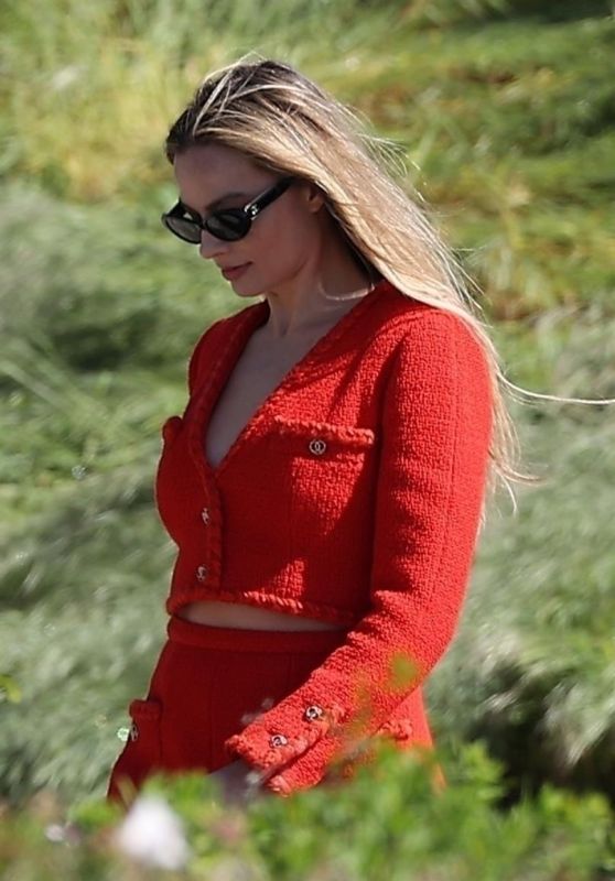 Margot Robbie at Chanel Commercial Set in California 03/08/2024