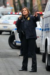 Mariska Hargitay at the "Law and Order: Special Victims Unit" Set in Chelsea, Manhattan 03/06/2024