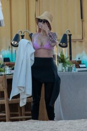 Megan Fox in a Pink Bikini Top in Mexico 03/06/2024