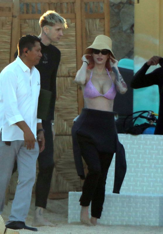 Megan Fox in a Pink Bikini Top in Mexico 03/06/2024