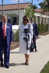 Melania Trump and Donald Trump Arrives to Vote in Florida