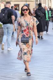 Myleene Klass Wearing a Floral Dress in London 03/30/2024