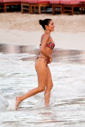 Olivia Culpo in a Bikini on the Beach in St Barts 03/07/2024