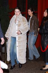 Selena Gomez in a Fur Coat and Black Boots in New York City 03/14/2024