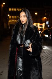 Shay Mitchell Arrives at Frame Fashion Week Dinner at Caviar Kaspa in Paris 03/03/2024