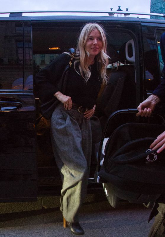 Sienna Miller Arriving at Ritz Hotel in Paris 02/28/2024
