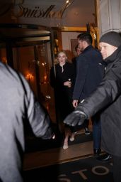 Sophie Turner in a Black Coat in Paris 03/03/2024