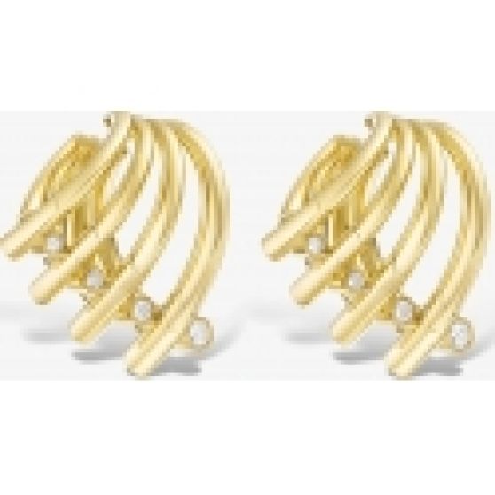 Tabayer Oera Earrings in Yellow Gold, Diamonds
