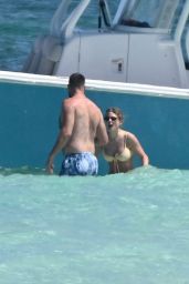 Taylor Swift in a Bikini at a Beach in The Bahamas 03/21/2024