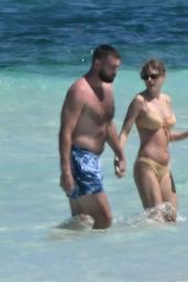 Taylor Swift in a Bikini at a Beach in The Bahamas 03/21/2024