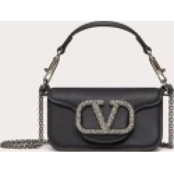 Valentino Loca’ Micro Bag with Chain and Jewel Logo